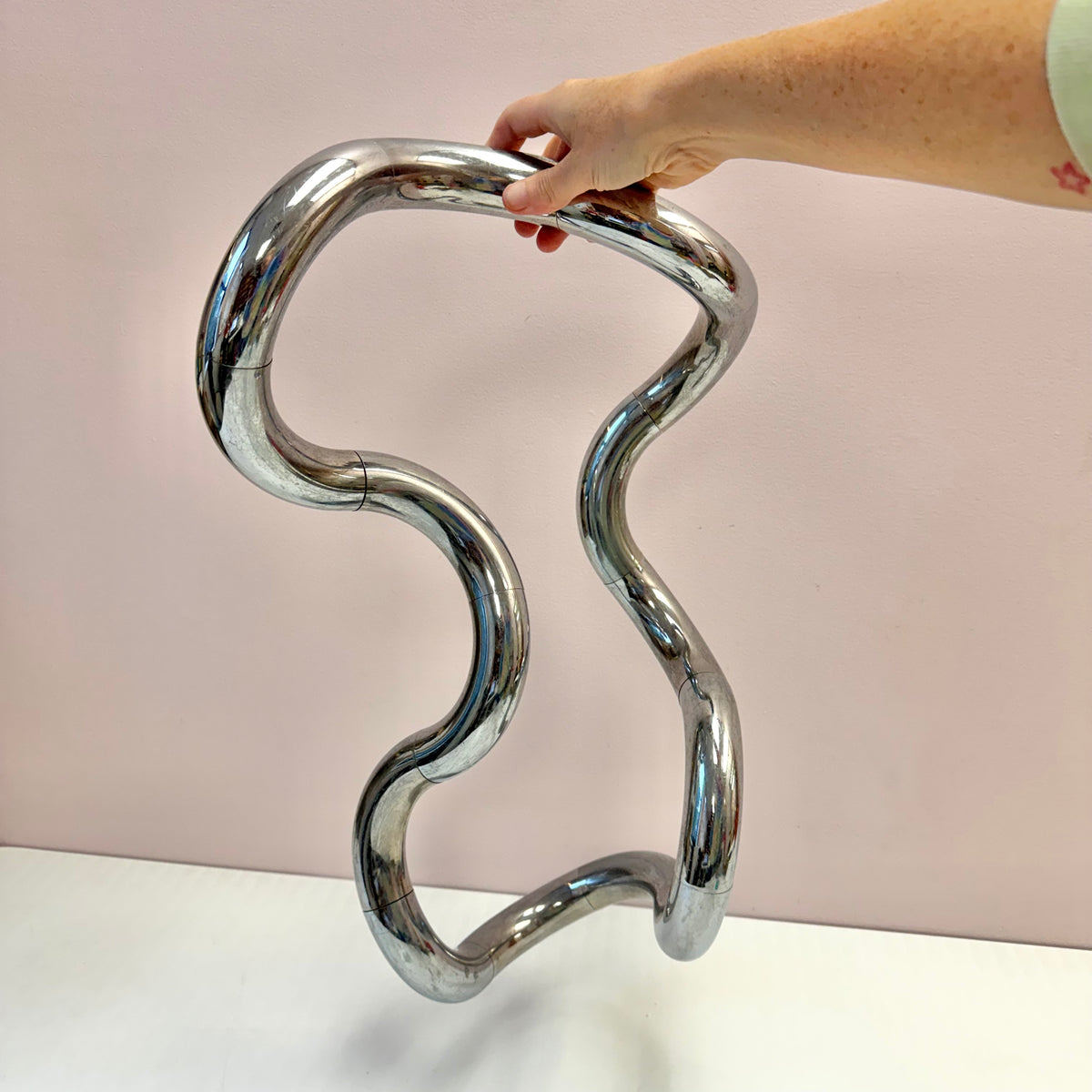 Vintage 1982 Chrome "Tangle" Sculpture by Richard X Zawitz