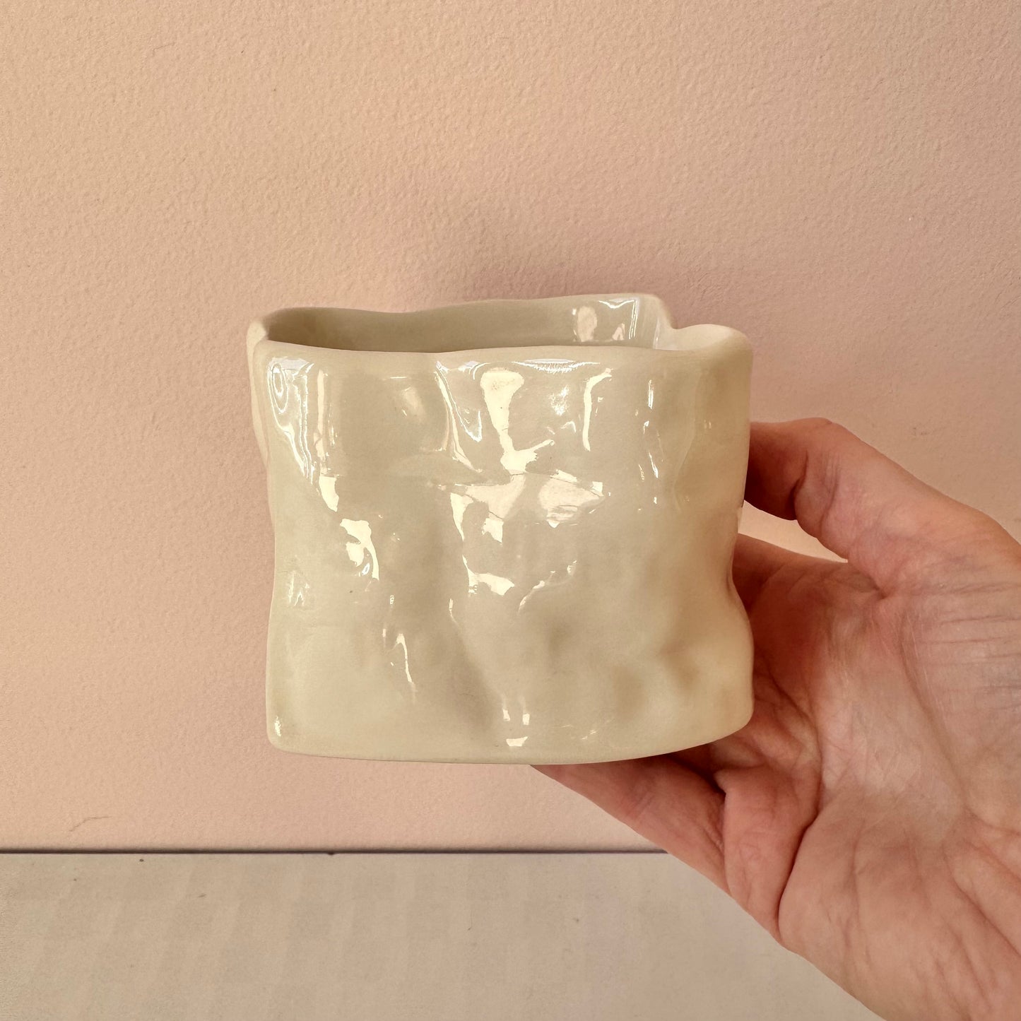 Vintage Pair of Ceramic "Paper Bag" Holders