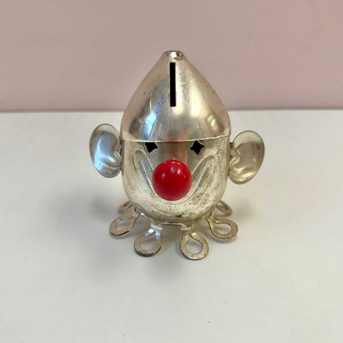 Vintage 1930's Tin Clown Coin Bank by Warren Dontigney for the Napier Co.