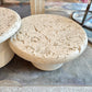 Set of 3 Vintage Faux Travertine Nesting Mushroom Tables