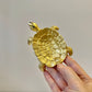 Vintage Gold Tone Turtle Trinket/Ring Dish