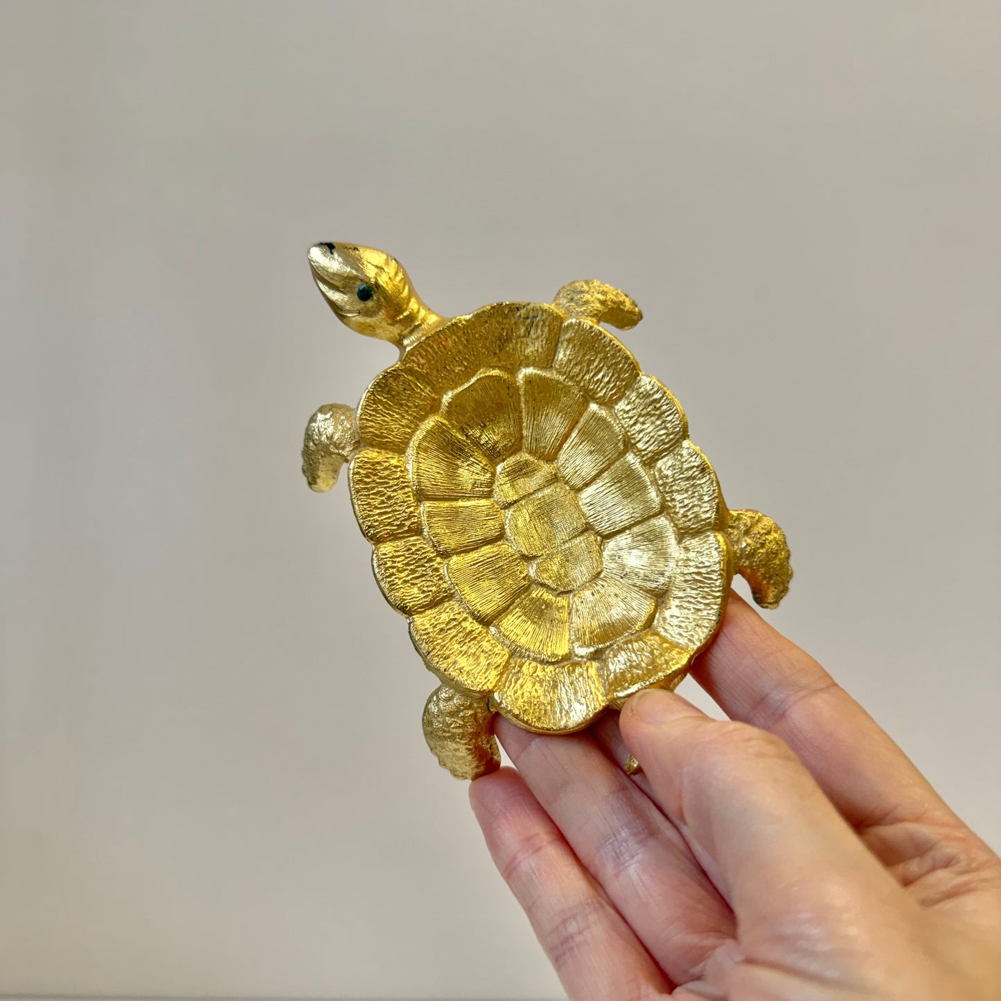 Vintage Gold Tone Turtle Trinket/Ring Dish