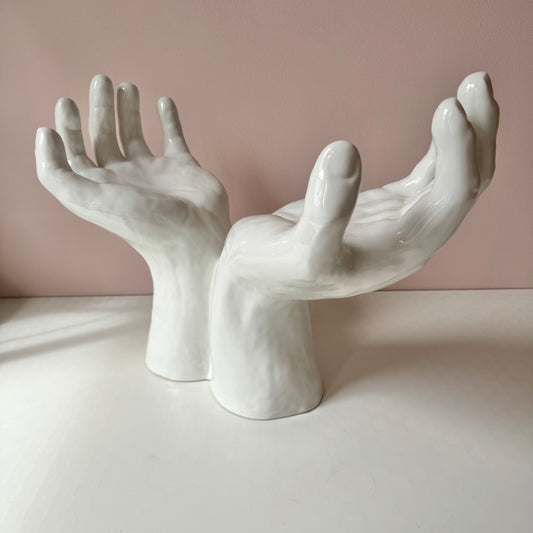 Vintage Extra Large “Open Hands” Sculpture by Taste Setter for Sigma Italy