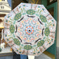 Art Deco Modern Greyhound and Florals Umbrella