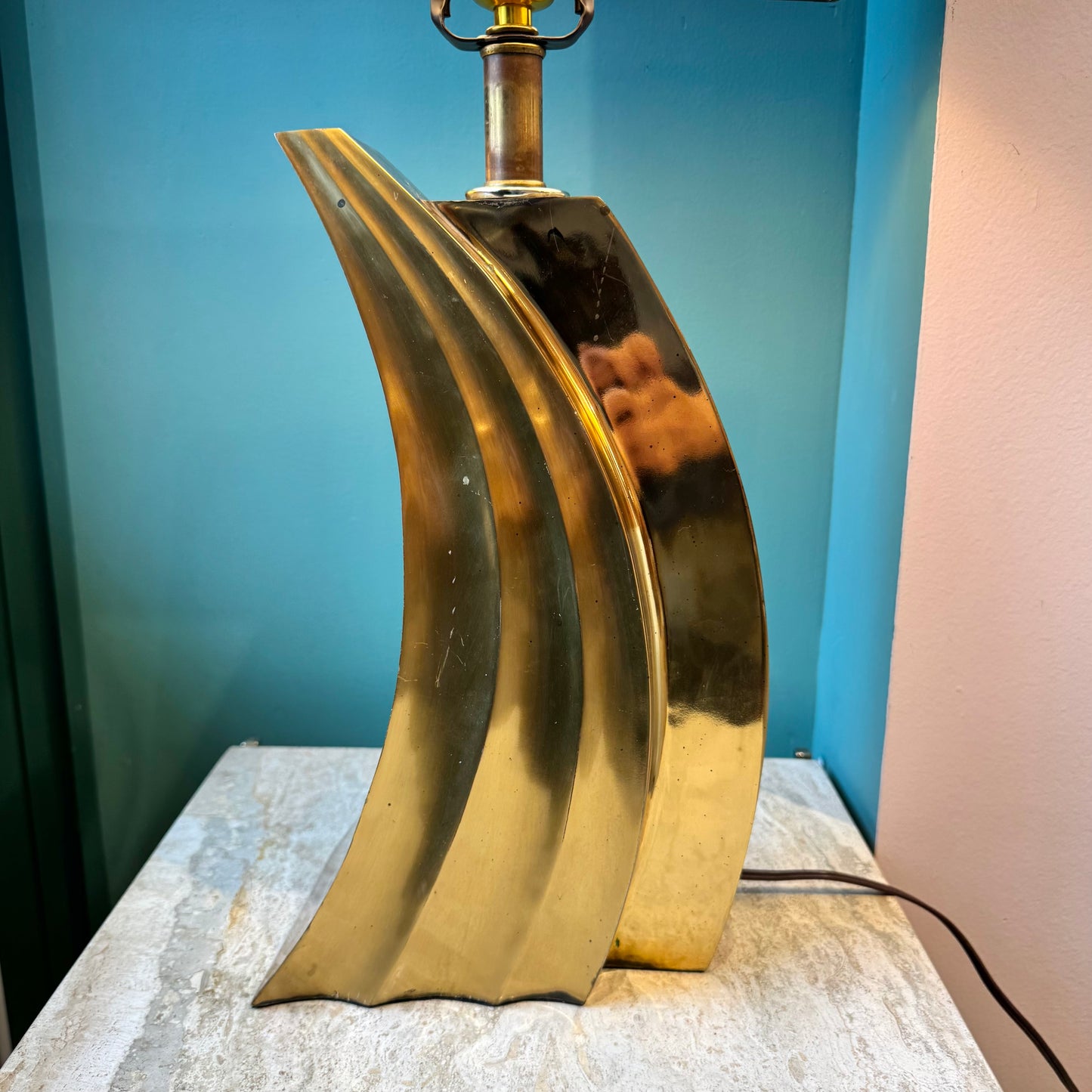 1970’s Pierre Cardin Style Brass Lamp