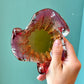 Vintage Pink and Yellow Murano Glass Bowl