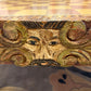 Vintage Mid-Century Carved Chess Board Coffee Table with Chess Pieces