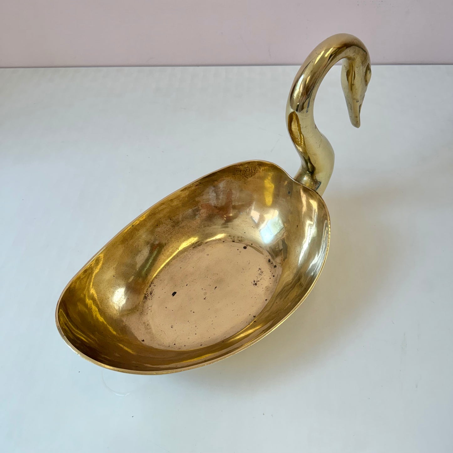 Vintage Art Deco Style Brass Swan Bowl