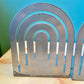 Vintage Spectrum Arch Metal Bookends