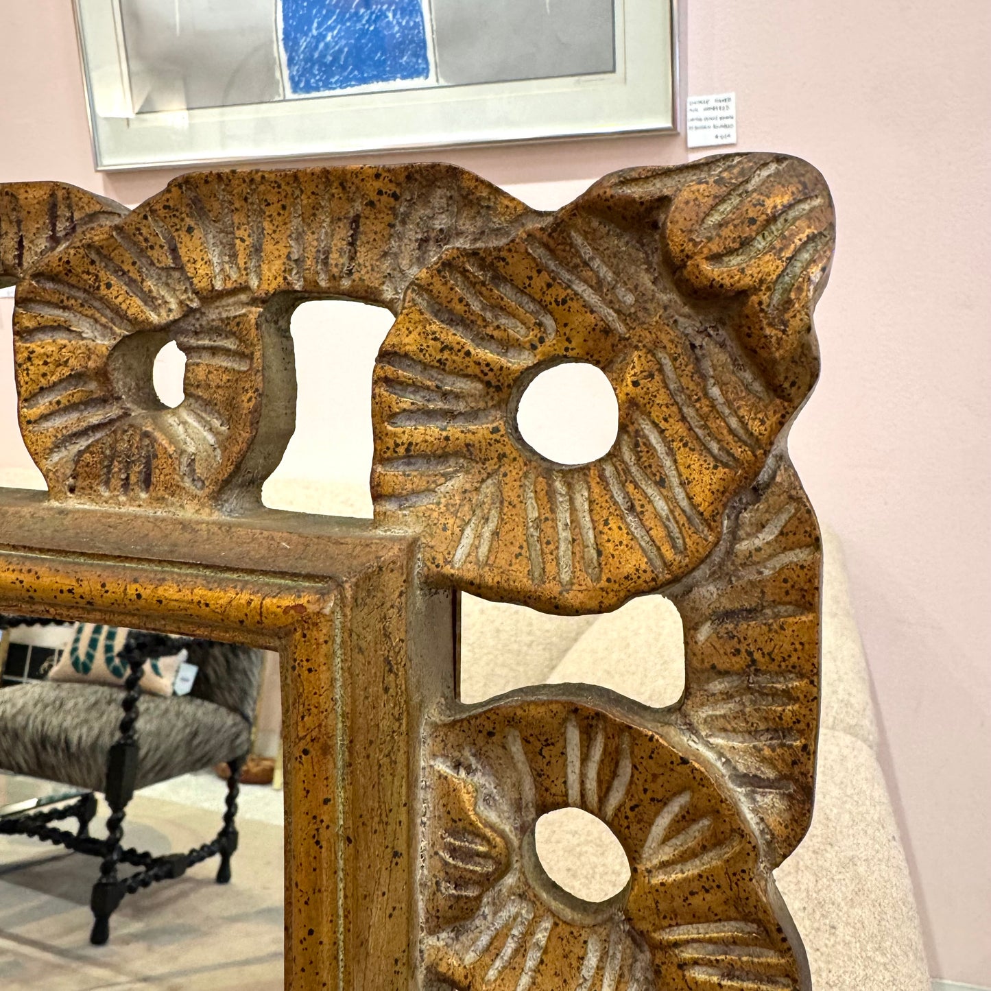 Vintage Hollywood Regency Style Giltwood Mirror