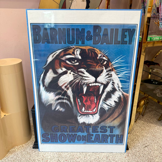Vintage Barnum & Bailey Circus "Greatest Show on Earth" Mounted Poster