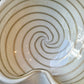 Vintage White and Gold Swirl Murano Glass Ashtray/Bowl