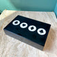 Black Resin Box with 2 Decks of Cards and 5 Dice