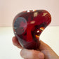 Vintage Deep Red Murano Style Glass Catchall Dish