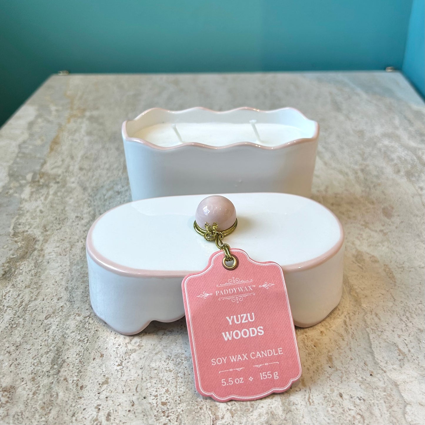 Paddywax Yuzu Woods Cherie Porcelain Candle