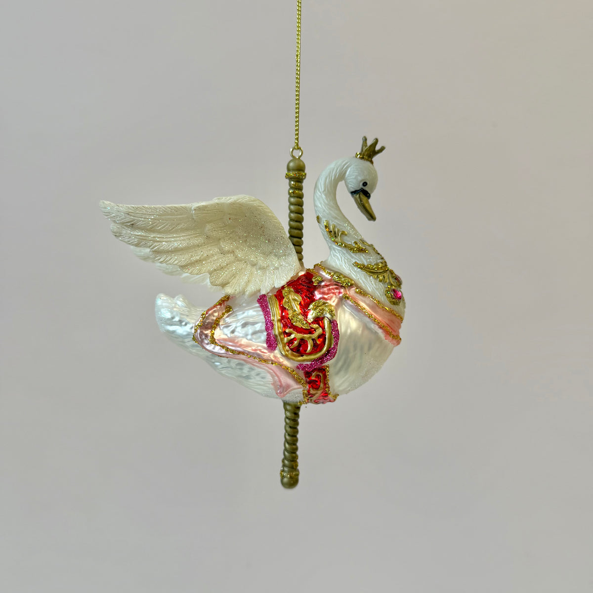 Swan Carousel Ornament
