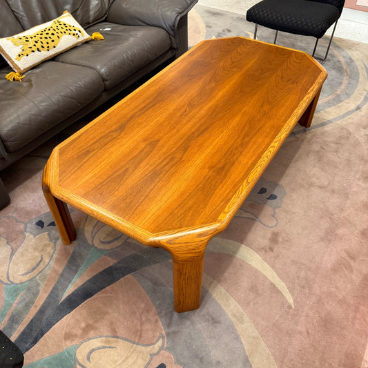 Vintage Teak and Oak Coffee Table Signed and Dated