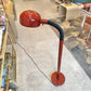 Vintage Postmodern Lightolier Style Red Gooseneck Floor Lamp