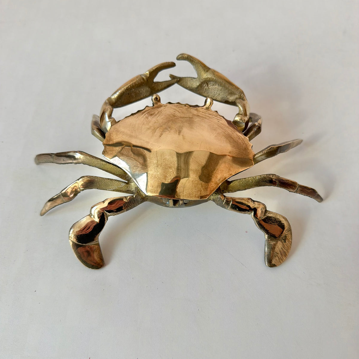 Vintage Brass Crab Ashtray