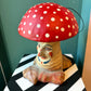 Vintage Inspired Paper Mache Mushroom Candy Bucket