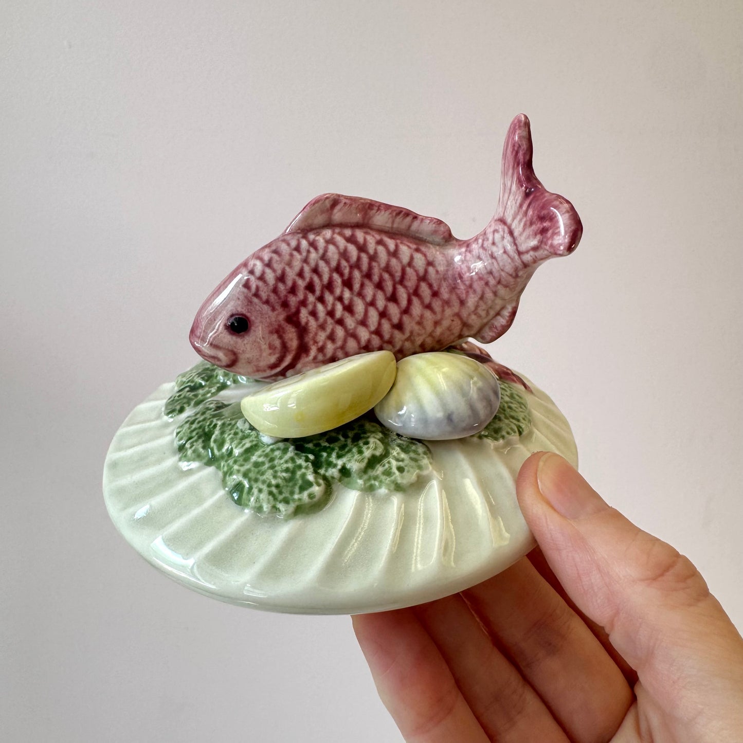 Vintage Set of 2 Fish Lidded Bowls by Fitz and Floyd