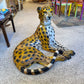 Extra Large Vintage Resting Cheetah Statue