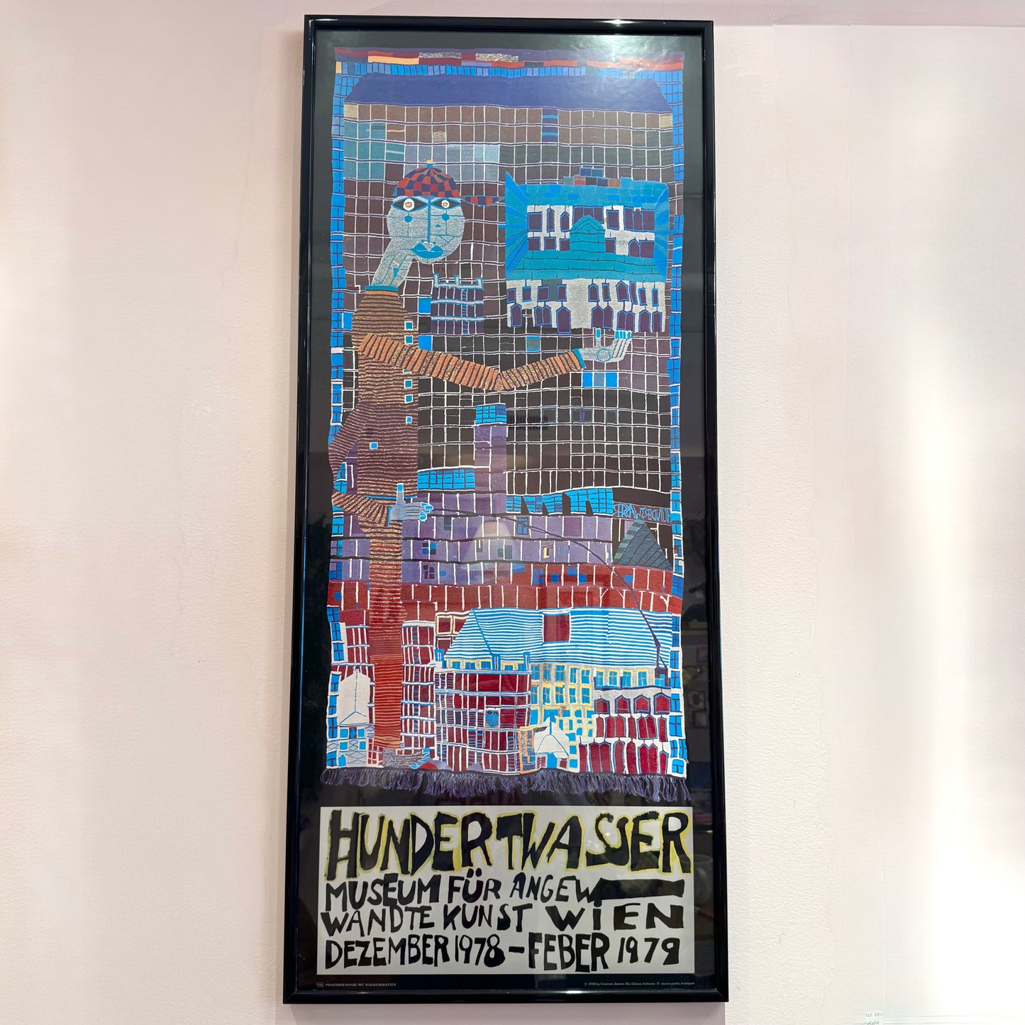 Vintage 1970's Hundertwasser Museum Exhibition Poster