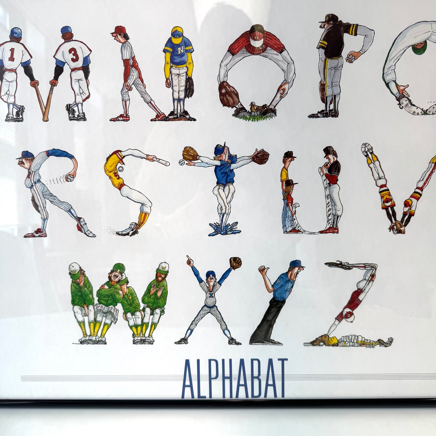 Vintage "Alphabat" Baseball Themed Poster by Doug Keith