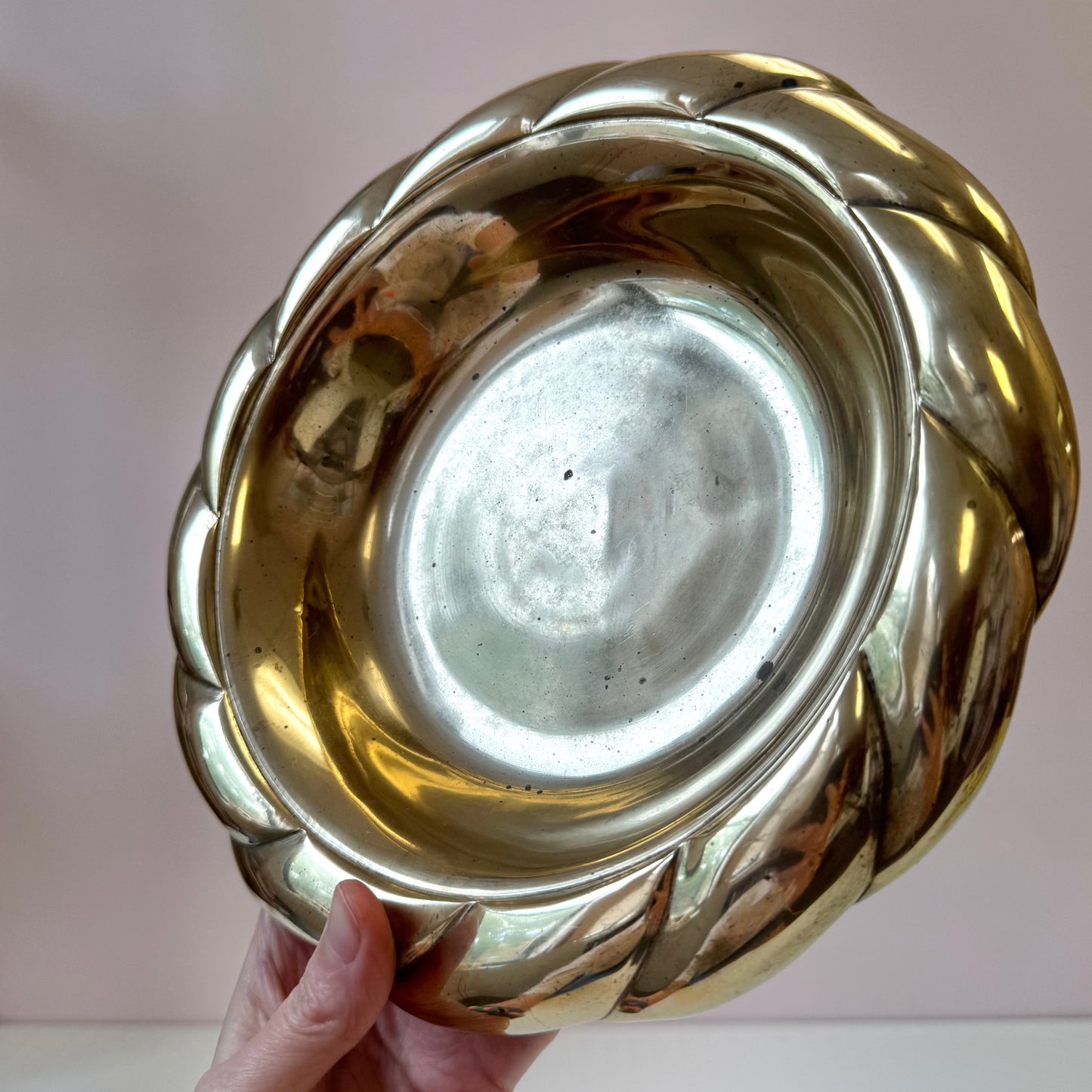 Vintage Solid Brass Catchall Dish