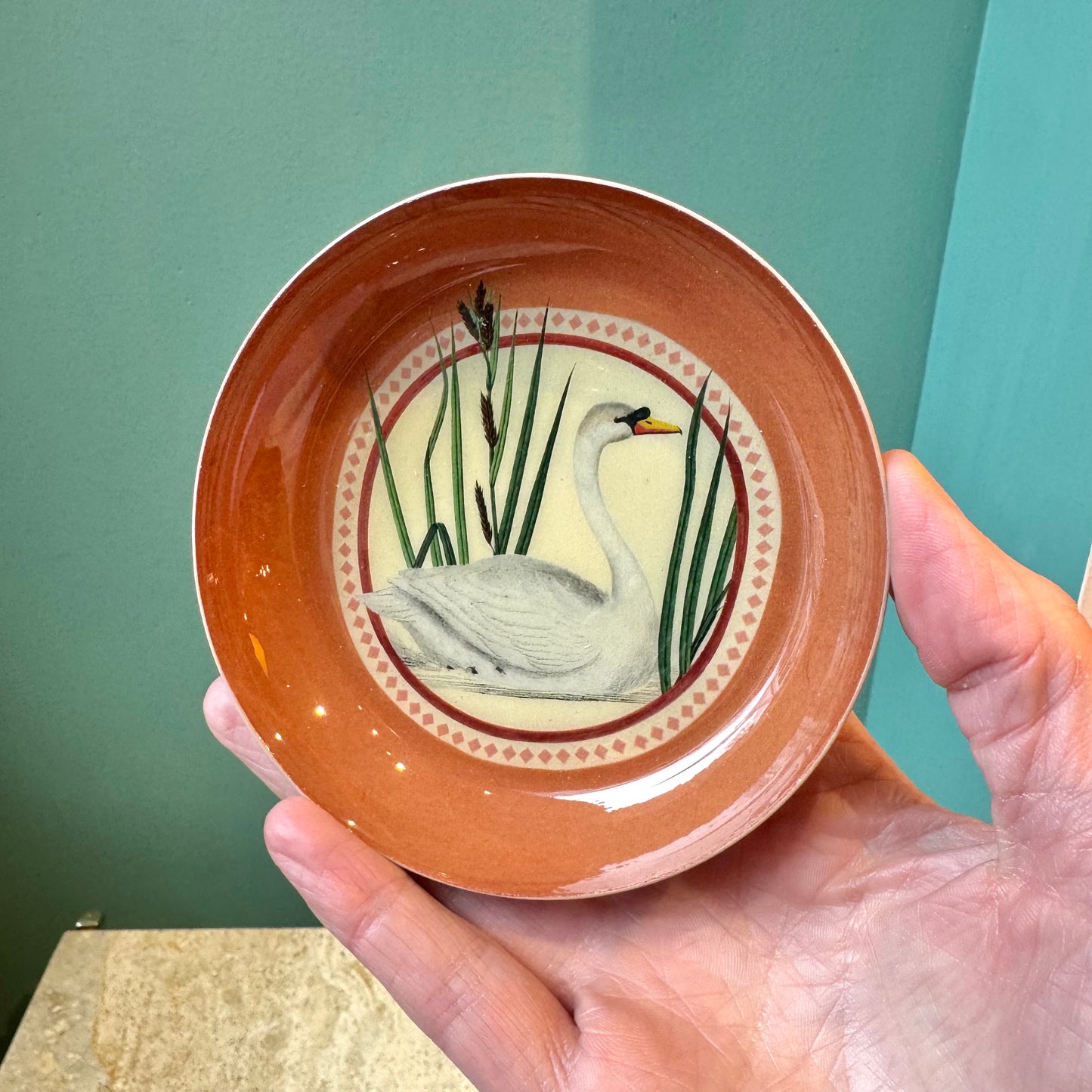 Swan Enamel Catchall/Ring Dish by Roomytown London