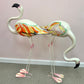 Pair of Extra Large Vintage Mexican Papier- Mache Flamingo Statues