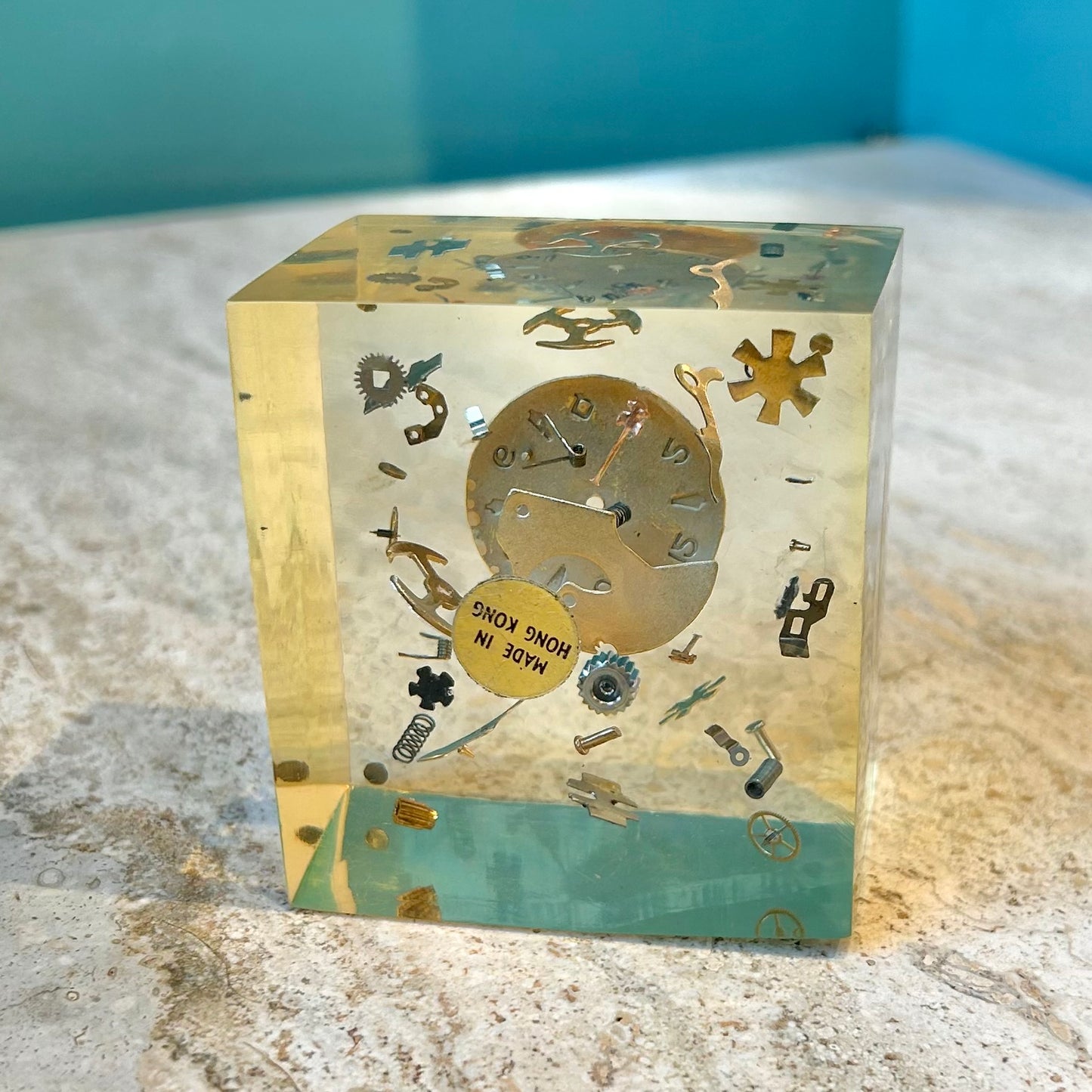 Vintage Pierre Giraudon Style Deconstructed Clock Paperweight