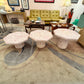 Vintage Set of 3 Pale Pink Octagonal Faux Stone Nesting Tables