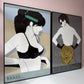 Vintage Framed "The Playboy Portfolio" Serigraph Print by Patrick Nagel