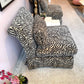 Vintage Velvet Tiger Slipper Chair
