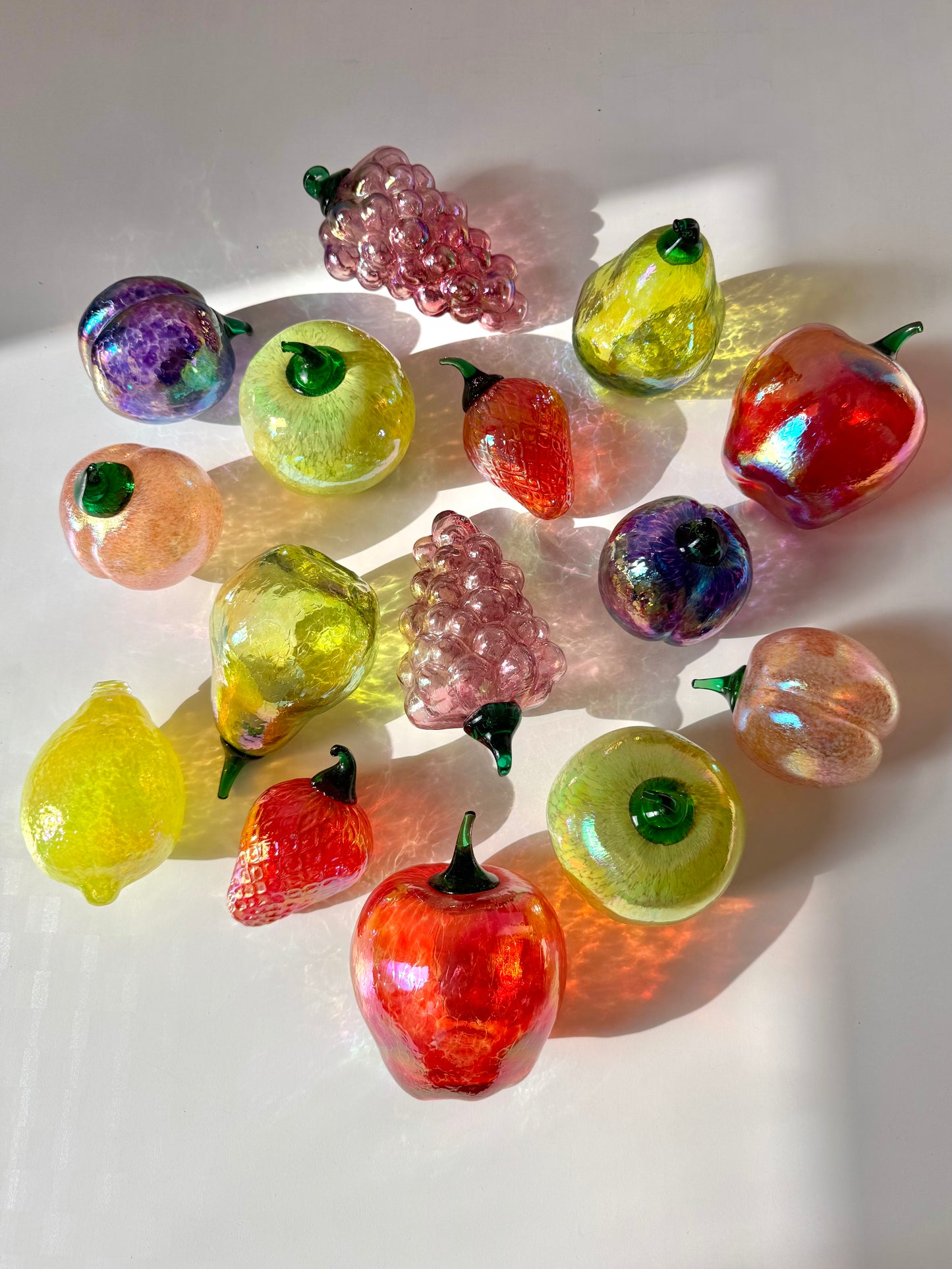 Vintage Iridescent Glass Fruit/item