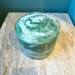 Chunky Circular Green Marbled Resin Box