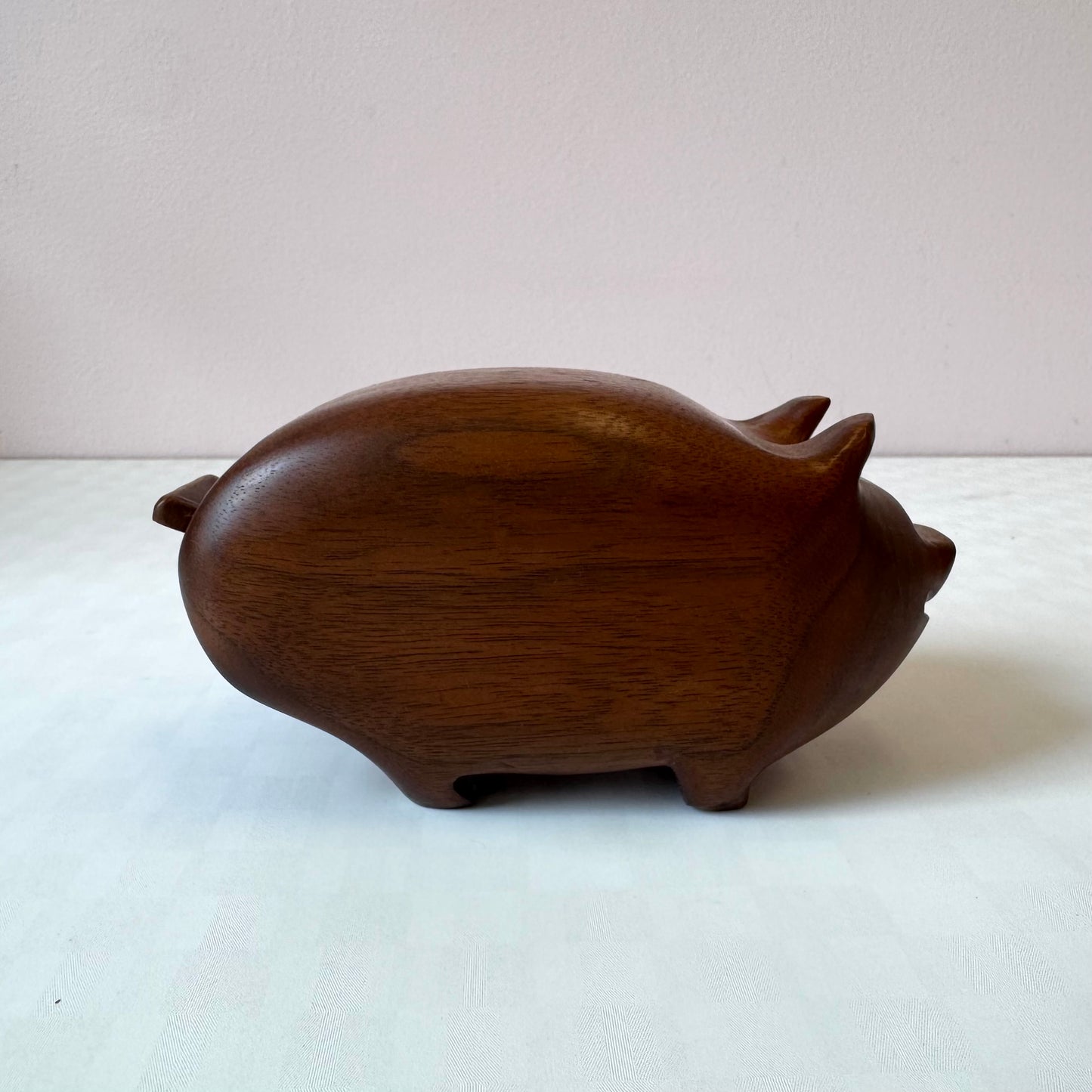 Vintage Wooden Pig Stash Box