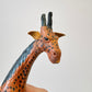 Vintage Leather Giraffe Statue