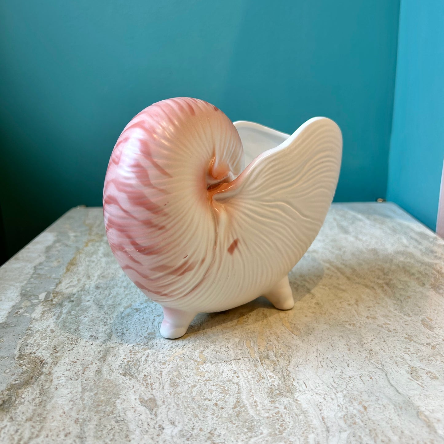 Vintage Fitz & Floyd Nautilus Shell Planter