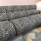 Vintage Zebra Modular Sectional Sofa/Slipper Chair Sold Per Piece