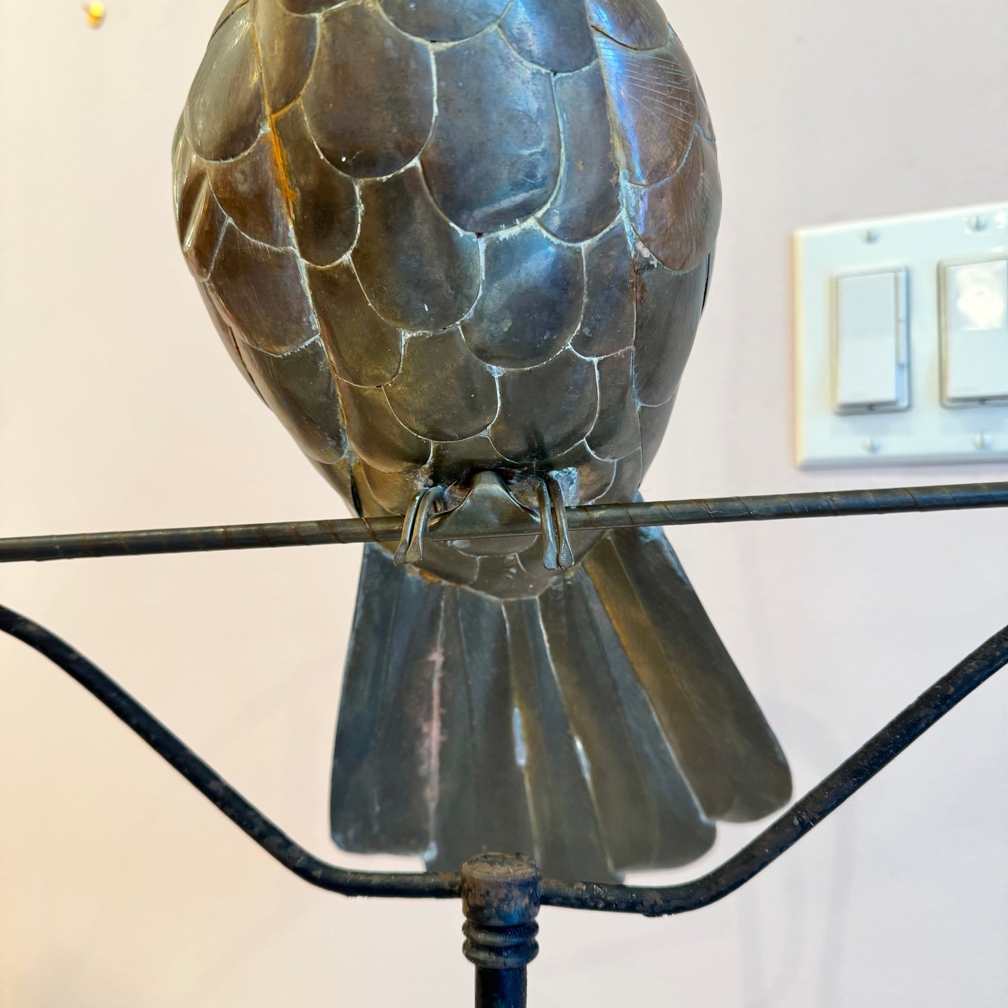 Vintage Mixed Metal Sergio Bustamante Style Toucan Standing Sculpture