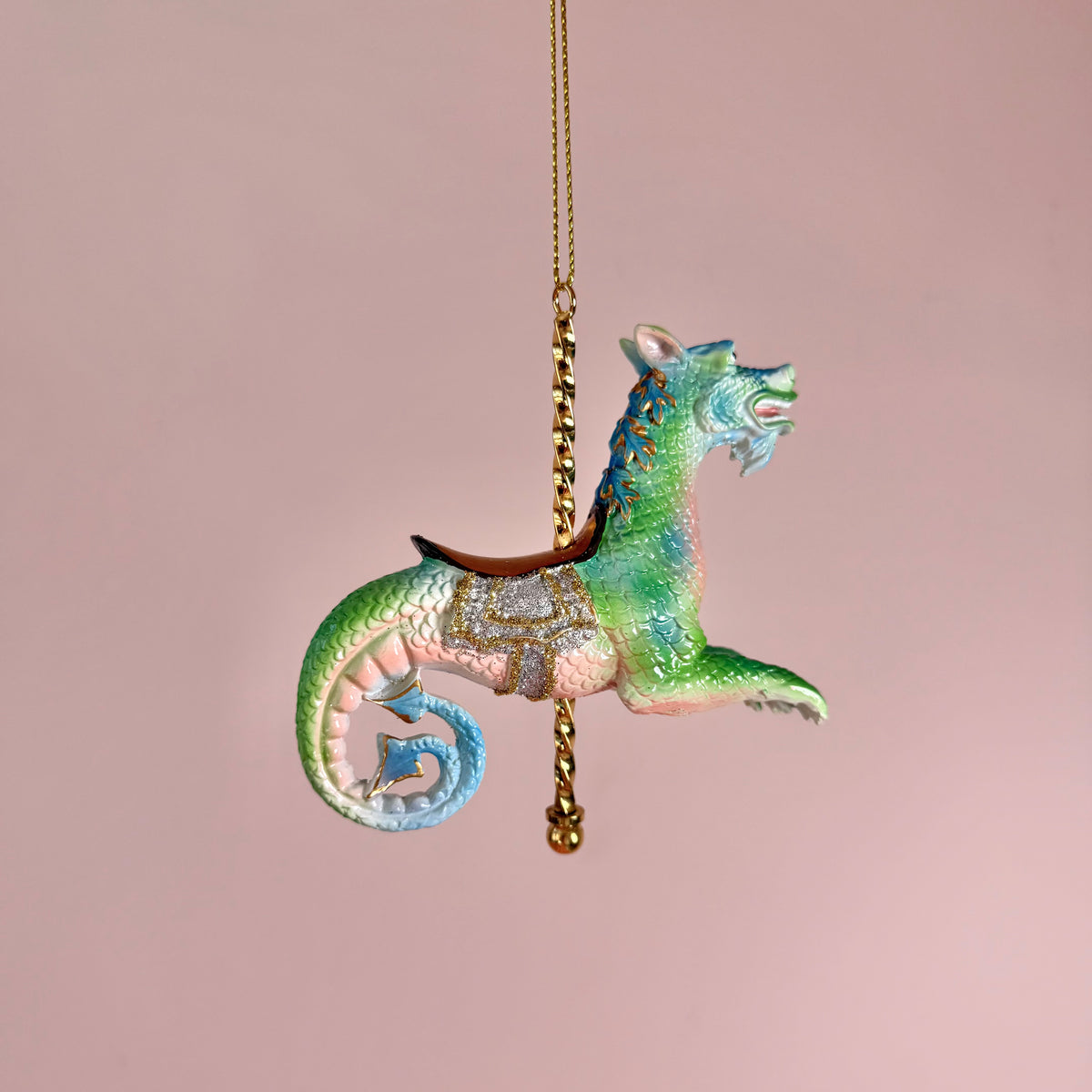 Resin Carousel Dragon Ornament