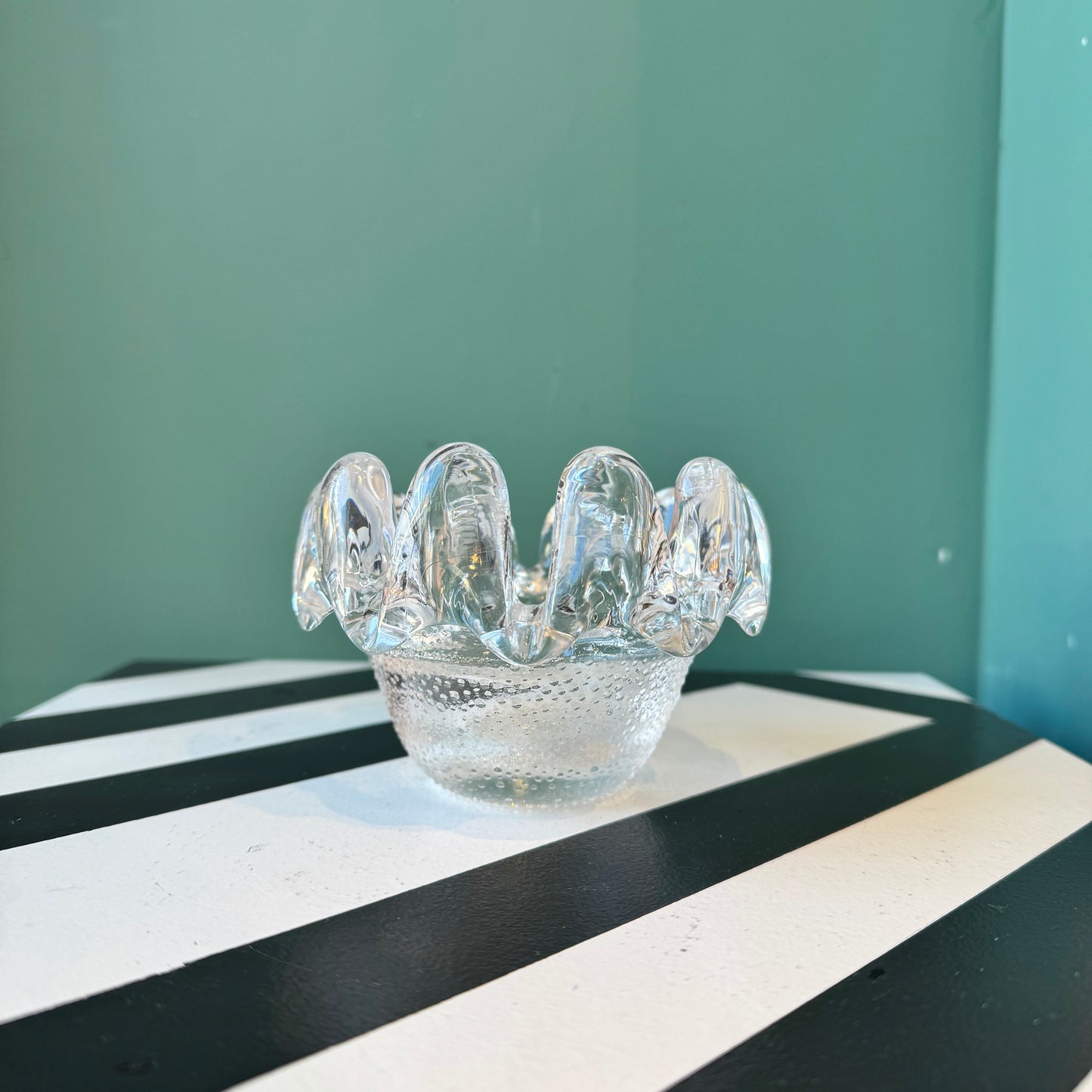 Vintage Kosta Boda Style Glass Ashtray