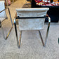 Vintage Chrome and Crackled Faux Leather Chair by Peter Protzman for Herman Miller/item