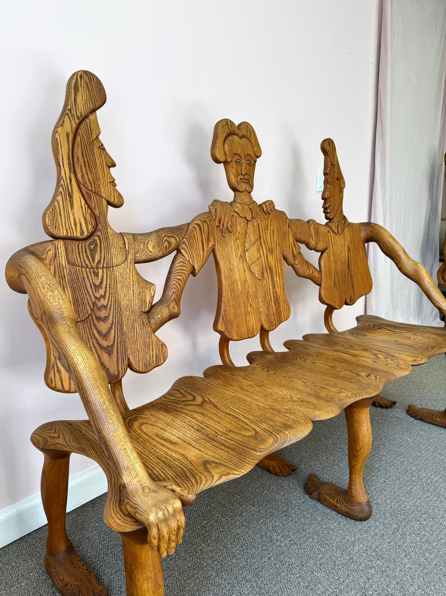 1980 Andrew Willner Three Person Bench/Signed and dated