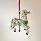 Vintage Ceramic Horse Carousel Ornament