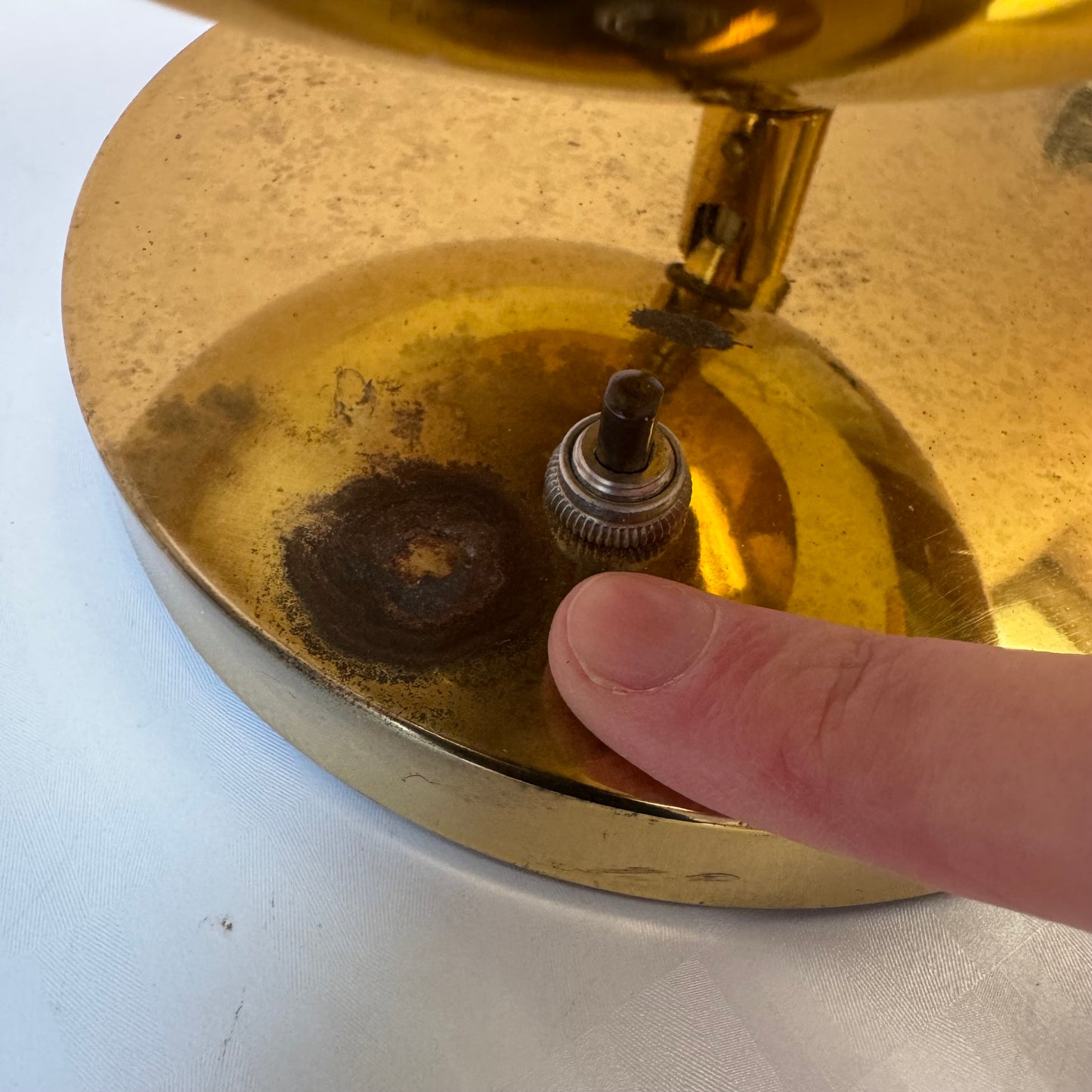 Vintage Brass Space Age Eyeball Lamp