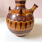 Vintage Handcrafted Mexican Tonala Clay Pottery Water Jug