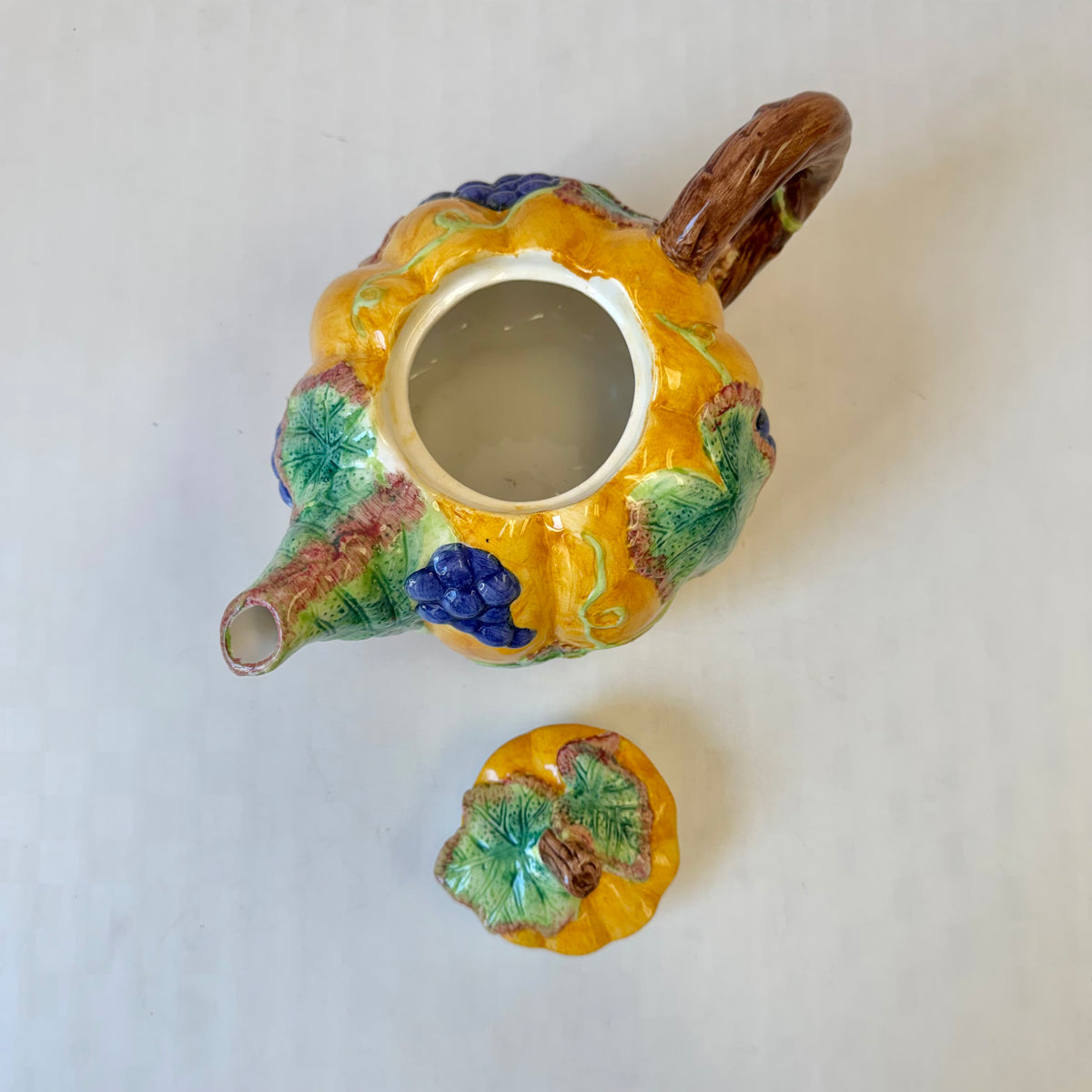 Vintage Nantucket Ceramic Pumpkin Teapot